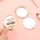 โจ Exclusive Blessings! 65mm Rose Gold Button Makeup Mirror โจ Double-sided, 2x magnification, HD glass, ready to ship! Perfect gift for any festive occasion! ๐น๐
